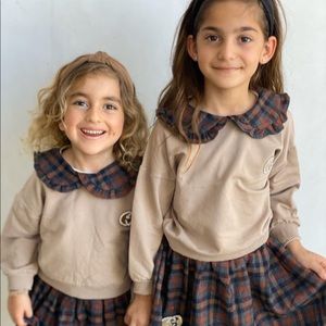 Two pieces girls school outfit